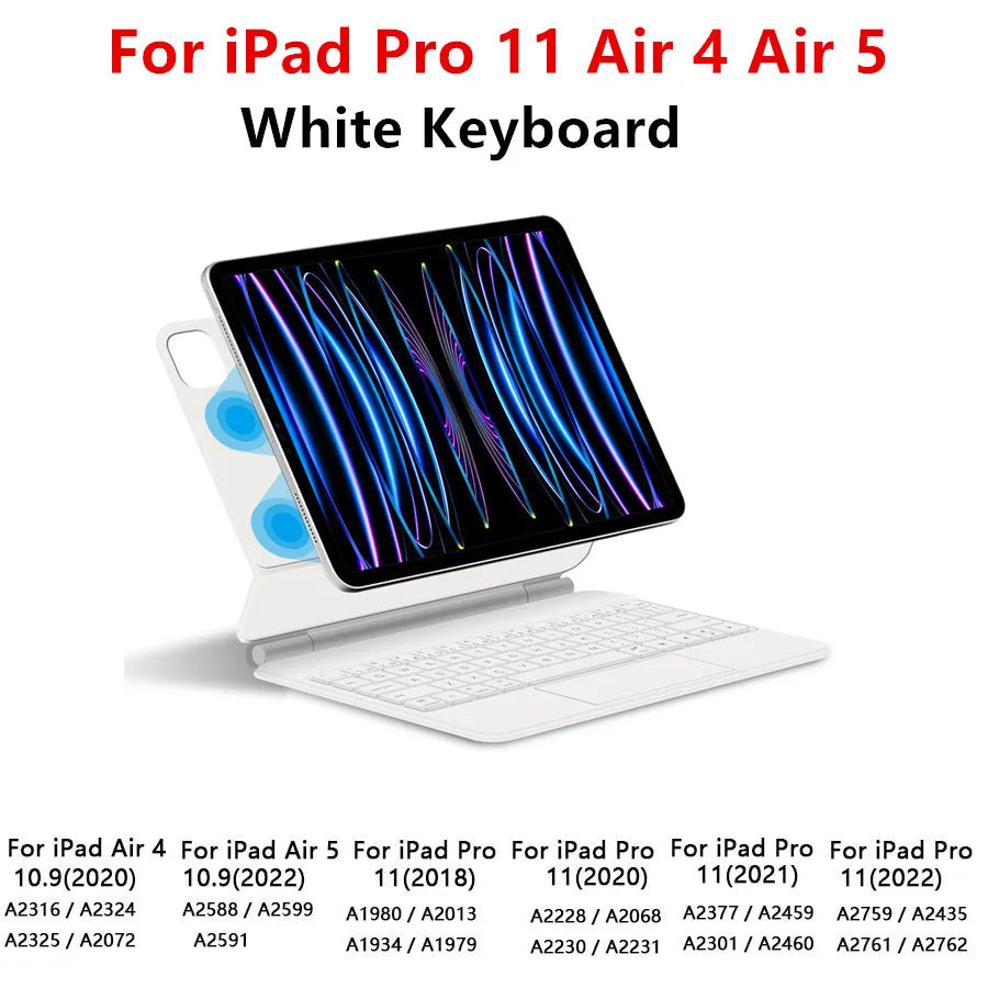 Magic Keyboard for iPad Pro 11 12.9 Air 4 Air 5 for iPad 10th Generation Pro 12.9 6th 5th 4th 3rd Gen Smart Cover Magnetic Case