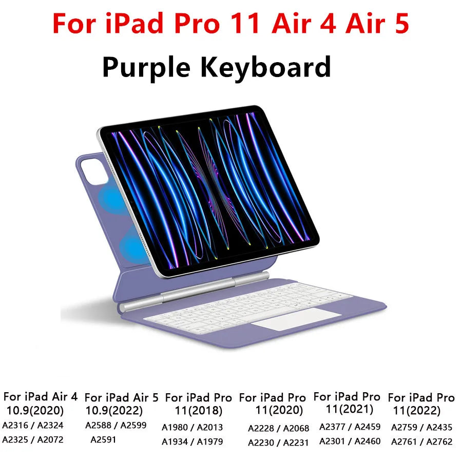 Magic Keyboard for iPad Pro 11 12.9 Air 4 Air 5 for iPad 10th Generation Pro 12.9 6th 5th 4th 3rd Gen Smart Cover Magnetic Case